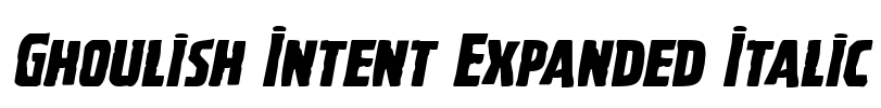 Ghoulish Intent Expanded Italic