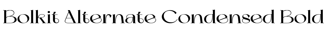 Bolkit Alternate Condensed Bold