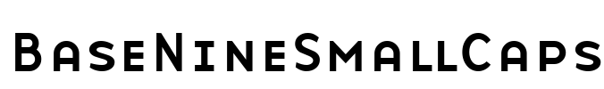BaseNineSmallCaps Font Image