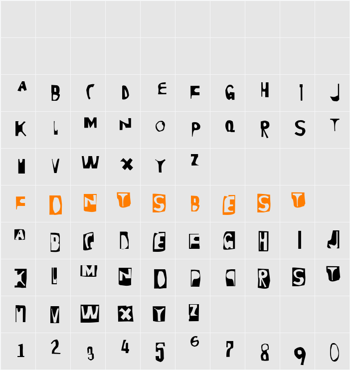 Moore895 Character Map