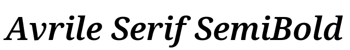 Avrile Serif SemiBold