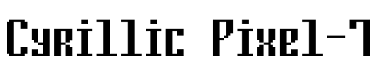 Cyrillic Pixel-7