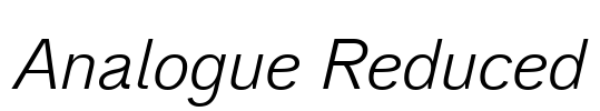 Analogue Reduced