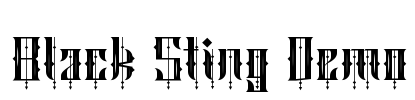 Black Sting Demo Font Image