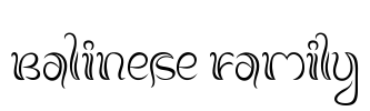Balinese Family Font Image