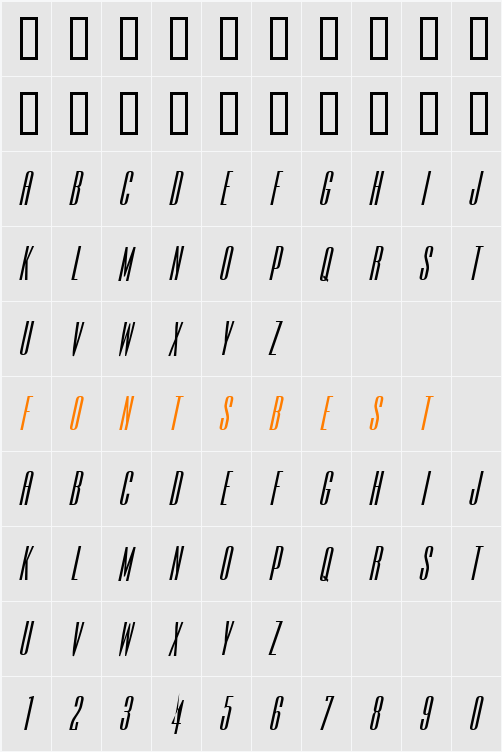 Expel Character Map