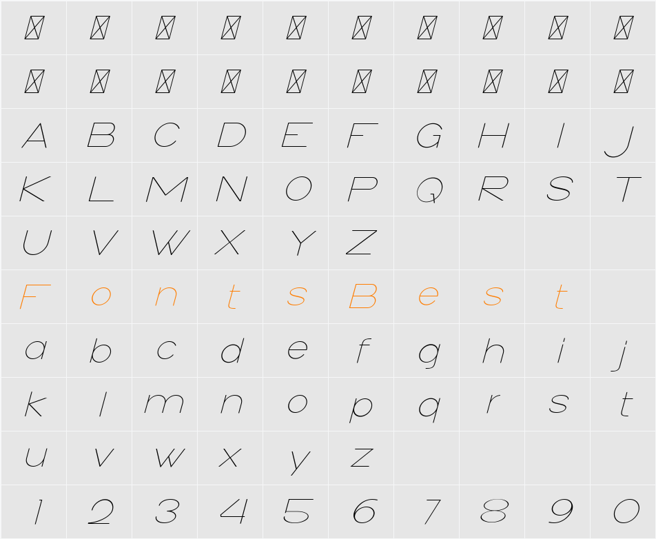 Aginoe Sans Character Map