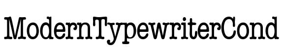 ModernTypewriterCond Font Image