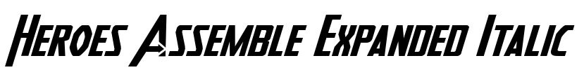 Heroes Assemble Expanded Italic
