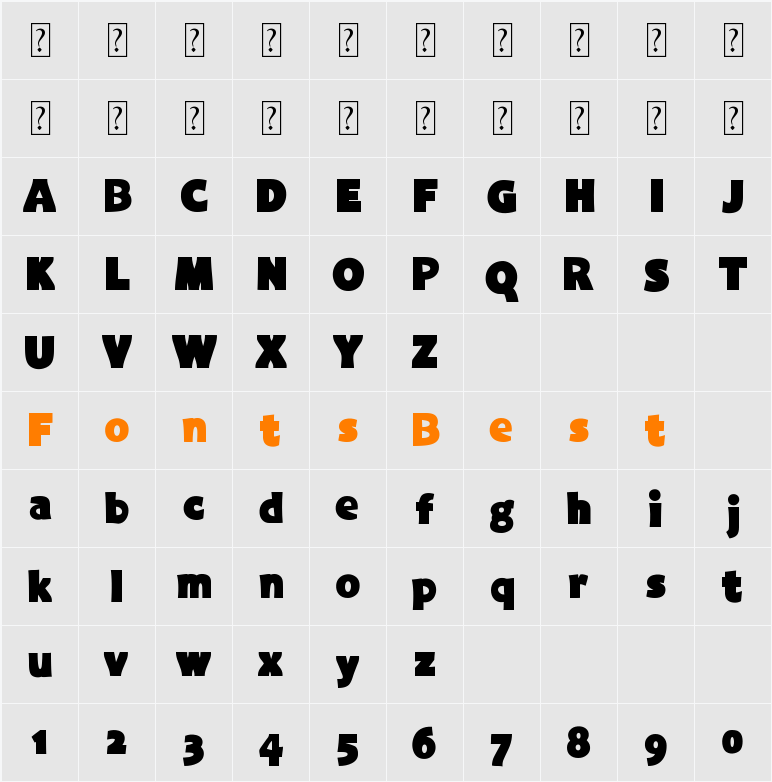 Extra Fat Character Map