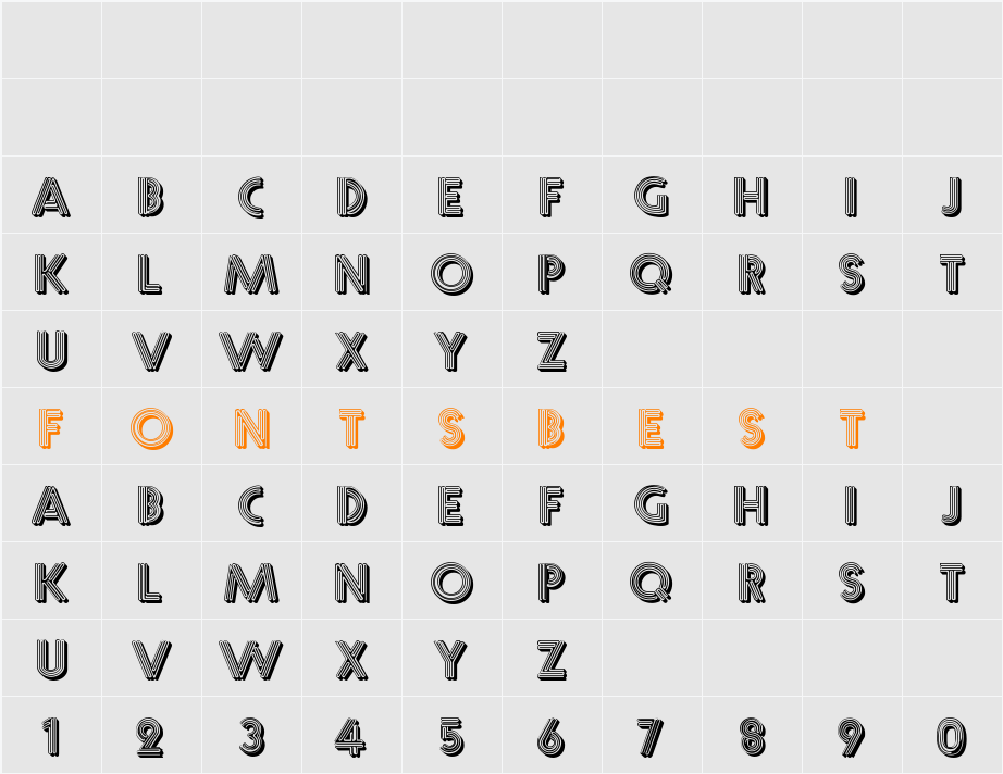 Multistrokes Character Map
