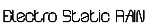 Electro Static RAIN Font Image