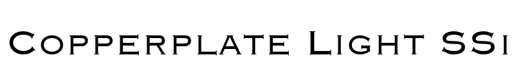 Copperplate Light SSi Font Image
