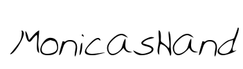 MonicasHand Font Image
