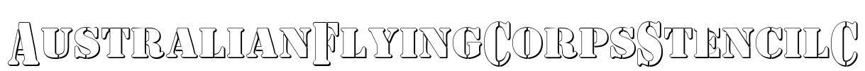 AustralianFlyingCorpsStencilC Font Image