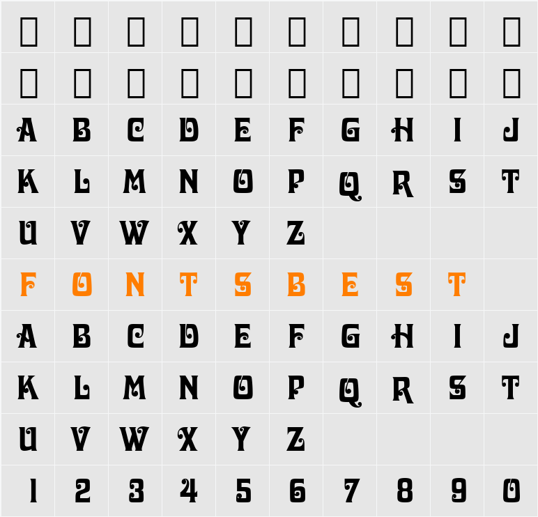 Davida Bd BT Character Map