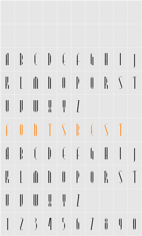 Modern Typography NF Character Map