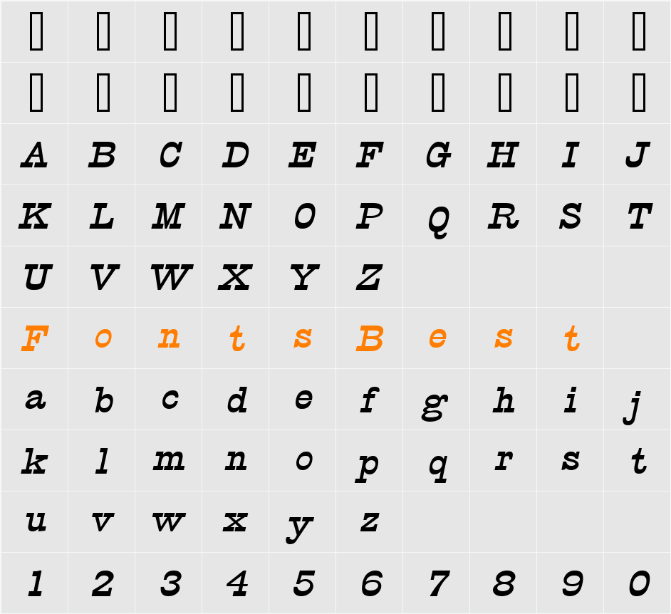 Circus Wide Character Map