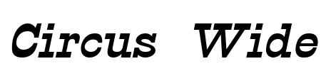 Circus Wide Font Image