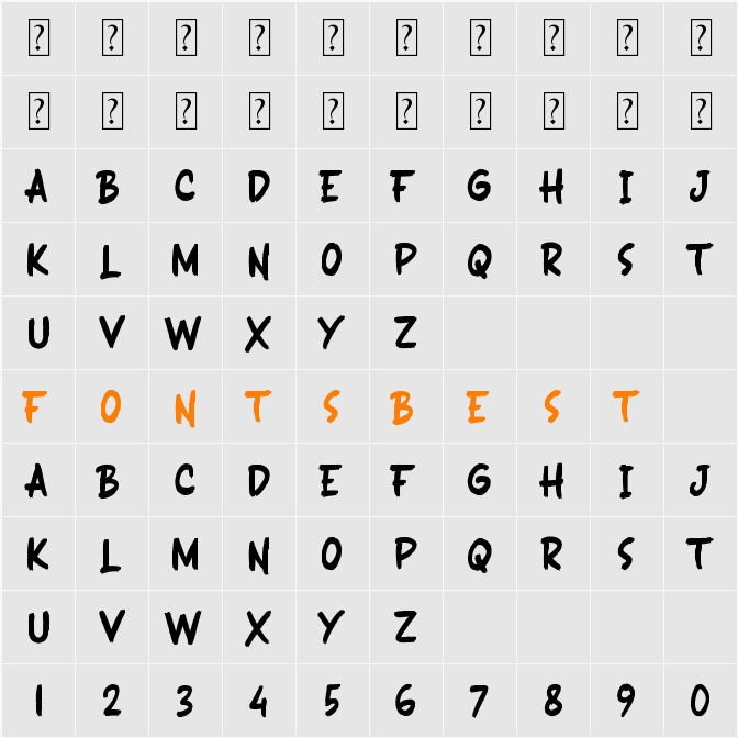 BLASTERAN Character Map