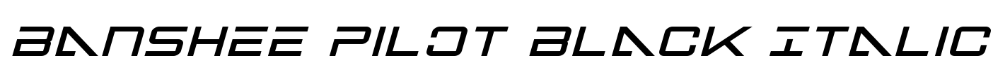 Banshee Pilot Black Italic Font Image