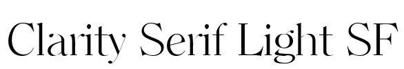 Clarity Serif Light SF Font Image