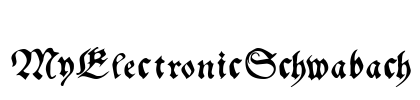 MyElectronicSchwabach Font Image