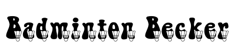 Badminton Becker Font Image