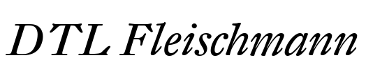 DTL Fleischmann Font Image