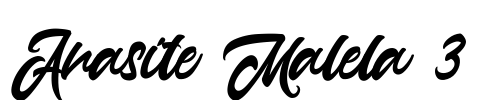 Anasite Malela 3 Font Image
