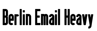 Berlin Email Heavy Font Image