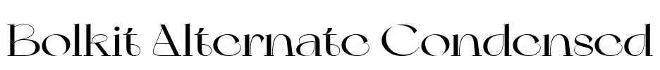 Bolkit Alternate Condensed