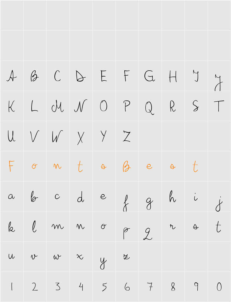 Bilius Character Map