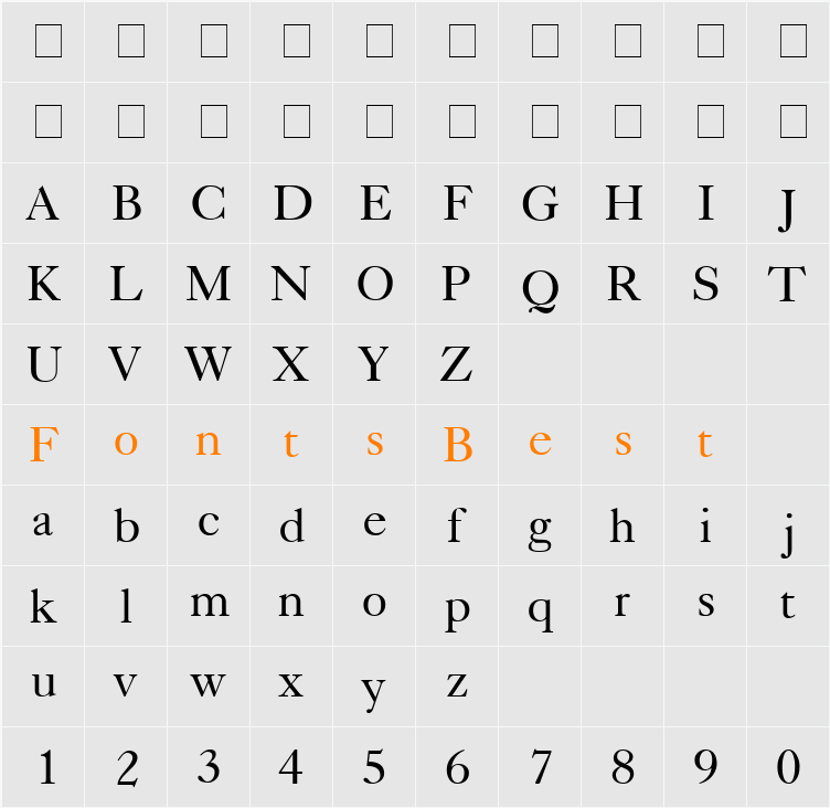 Casque Character Map