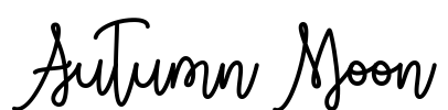 Autumn Moon Font Image