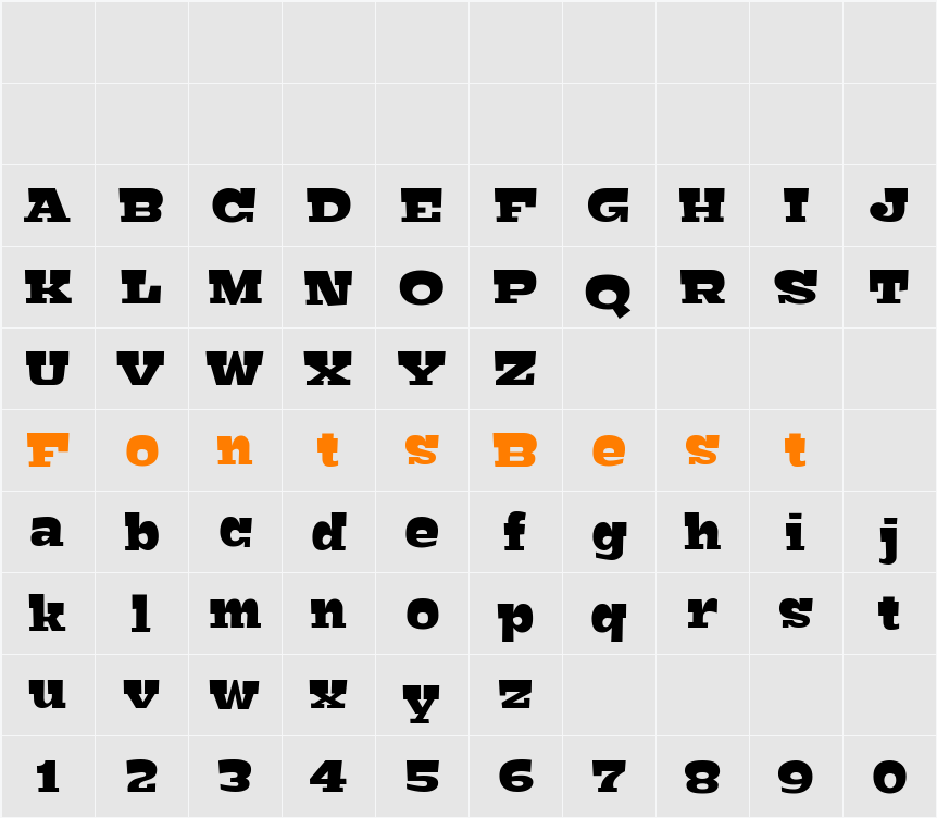 Bigfish Black Character Map