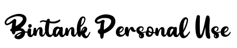 Bintank Personal Use Font Image