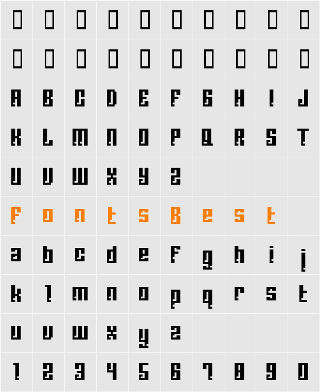 BM corrode Character Map