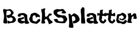 BackSplatter Font Image