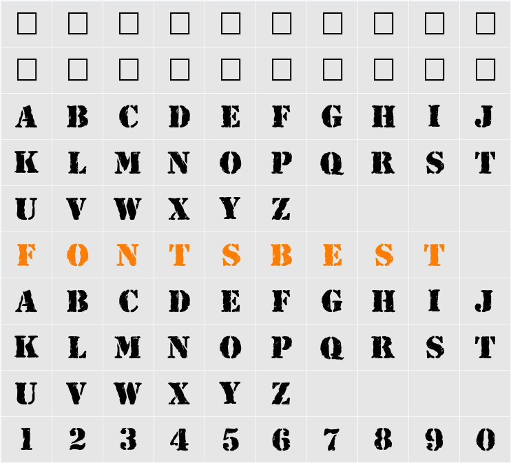 Ink Pad Character Map
