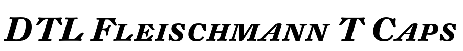DTL Fleischmann T Caps Font Image