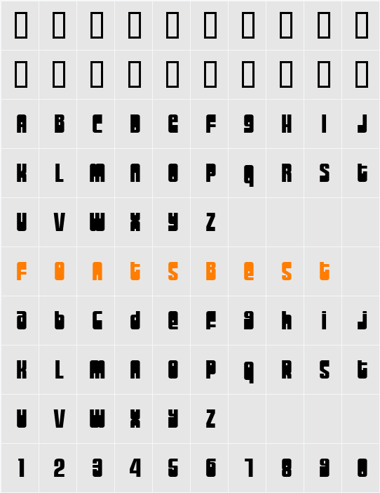 Moog Schmoog Character Map