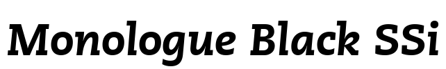 Monologue Black SSi Font Image