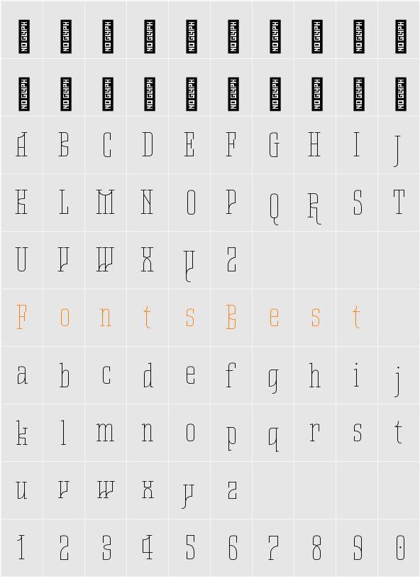 Bazilikin Thin Character Map