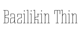 Bazilikin Thin Font Image