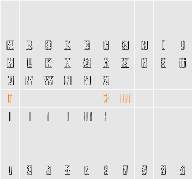 BadBaltimore Beveled Character Map