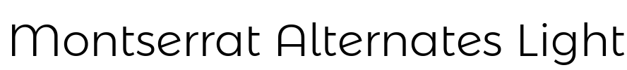 Montserrat Alternates Light Font Image