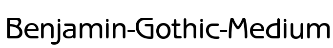 Benjamin-Gothic-Medium