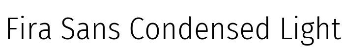 Fira Sans Condensed Light Font Image