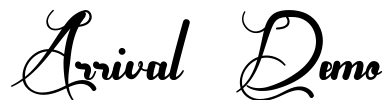 Arrival Demo Font Image